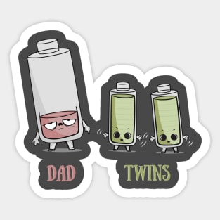 Dad vs Twins Sticker